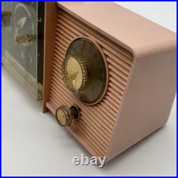 Vintage General Electric C-405B Tube AM Clock Radio Princess Pink MCM UNTESTED Vintage General Electric C-405B Tube AM Clock Radio Princess Pink MCM UNTESTED
