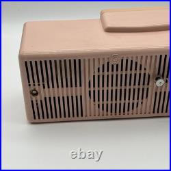 Vintage General Electric C-405B Tube AM Clock Radio Princess Pink MCM UNTESTED Vintage General Electric C-405B Tube AM Clock Radio Princess Pink MCM UNTESTED