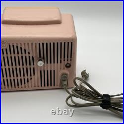 Vintage General Electric C-405B Tube AM Clock Radio Princess Pink MCM UNTESTED Vintage General Electric C-405B Tube AM Clock Radio Princess Pink MCM UNTESTED