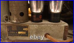Vintage General Electric Company A-44X Tube Radio Art Deco WWII Style Powers On