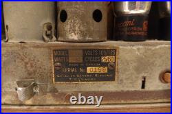 Vintage General Electric Company A-44X Tube Radio Art Deco WWII Style Powers On