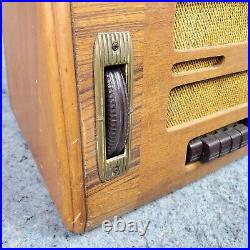 Vintage General Electric GD-60 Tube Radio 1938 Wood Pushbutton AM GE As-IS