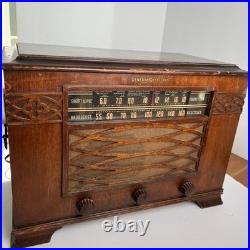 Vintage General Electric J-62 1941 wood tube table radio As Is Untested