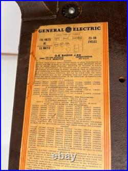 Vintage General Electric J-62 1941 wood tube table radio As Is Untested