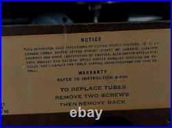 Vintage General Electric Model 505 Tube Alarm Clock Radio Brown- UNTESTED- READ