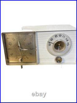 Vintage General Electric Model C-403 5-Tube AM Radio Alarm Clock US Made MCM