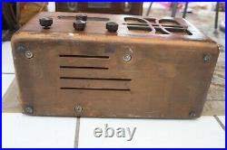 Vintage General Electric Tube Radio Model E-62 Art Deco Cabinet parts/ repair