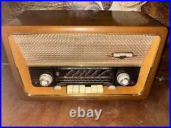 Vintage German EMUD Rekord Senior 60 Tube Tabletop Radio AM-FM-SW ALL WORKS WEL