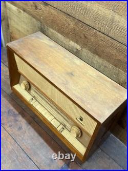 Vintage German Grundig 2268 U Tube radio No Power Cable Parts Decor Repairs