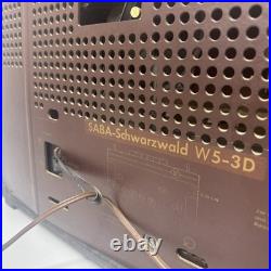 Vintage German Saba Tube Radio. SABA-Schwarzwald model W5-3D Untested