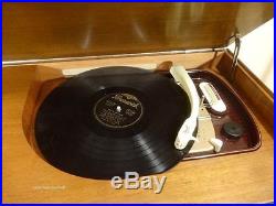 Vintage German Tube Radio NORDMENDE PHONO-SUPER 58 3D with Turntable Made 1957