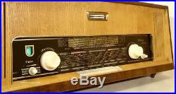 Vintage German Tube Radio PHILIPS SATURN 511 STEREO produced 1961 2 Speakers