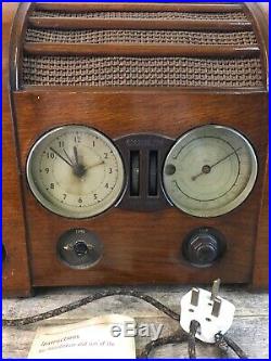 Vintage Goblin Time Spot Radio Receiver Valve Tube Radio With Instructions