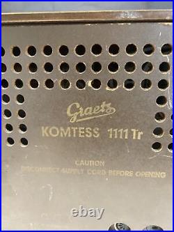 Vintage Graetz 1111 Komtess German Tube Radio