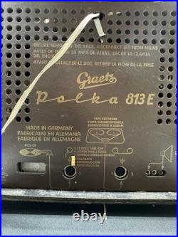 Vintage Graetz Polka 813E Tube Radio Made in Germany AM FM Shortwave 1950s