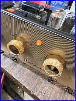 Vintage Grommes 1957 Model 20 PG Tube Radio Amplifier Powers On