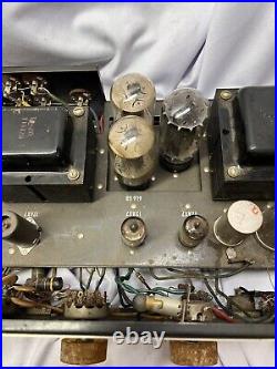 Vintage Grommes 1957 Model 20 PG Tube Radio Amplifier Powers On