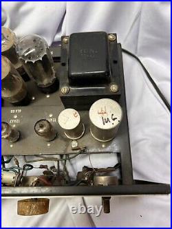 Vintage Grommes 1957 Model 20 PG Tube Radio Amplifier Powers On