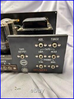 Vintage Grommes 1957 Model 20 PG Tube Radio Amplifier Powers On