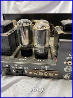 Vintage Grommes 1957 Model 20 PG Tube Radio Amplifier Powers On