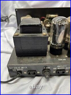 Vintage Grommes 1957 Model 20 PG Tube Radio Amplifier Powers On
