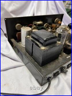 Vintage Grommes 1957 Model 20 PG Tube Radio Amplifier Powers On