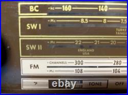 Vintage Grundig 2260 Tube Radio Multi Band German Console Untested No Cord Vintage Grundig 2260 Tube Radio Multi Band German Console Untested No Cord
