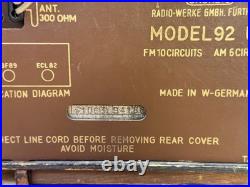 Vintage Grundig Majestic Model 92 US Tabletop Tube Radio Germany c. 1961 (VIDEO)
