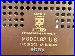 Vintage Grundig Majestic Model 92 US Tabletop Tube Radio Germany c. 1961 (VIDEO)
