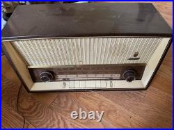 Vintage Grundig Tube Radio FM SW AM Wood Cabinet Mid Centur