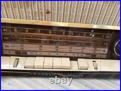 Vintage Grundig Tube Radio FM SW AM Wood Cabinet Mid Centur