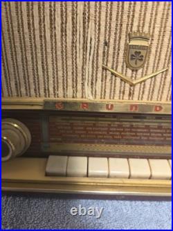 Vintage Grundig Tube Radio Type 97a In Working Condition 1950s German Model
