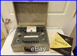Vintage HEATHKIT Radio Tube Checker model T C-2 manual, paperwork included NICE
