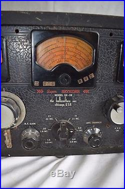 Vintage Hallicrafters Super Sky Rider Sx 28 Tube Ham Radio Receiver Shortwave