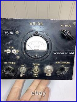 Vintage Ham Radio Unit Tube Transmitter Untested 80 Meter