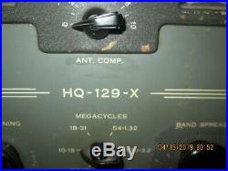 Vintage Hammarlund Communication Ham Radio Tube Receiver HQ-129-X 1963 AS-IS