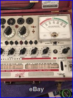 Vintage Hickok Model 600A Dynamic Mutual Conductance Tube Tester Ham Radio
