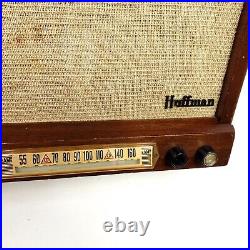 Vintage Hoffman Tube Radio Model MW-601 Wood AM 1960's 1962 Table Radio Works