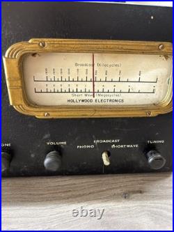 Vintage Hollywood ElectronicShortwave Tube Radio Receiver 1950s Ham Vintage Hollywood ElectronicShortwave Tube Radio Receiver 1950s Ham