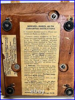 Vintage Howard Model 482 F. M. Converter Mono Tube F. M. Radio Converter 1951
