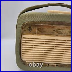 Vintage Ingelen TRV 1001 UKW Portable Tube Radio Austria Green Gold Retro