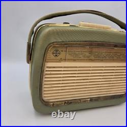 Vintage Ingelen TRV 1001 UKW Portable Tube Radio Austria Green Gold Retro