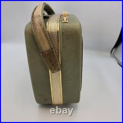Vintage Ingelen TRV 1001 UKW Portable Tube Radio Austria Green Gold Retro
