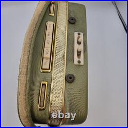 Vintage Ingelen TRV 1001 UKW Portable Tube Radio Austria Green Gold Retro