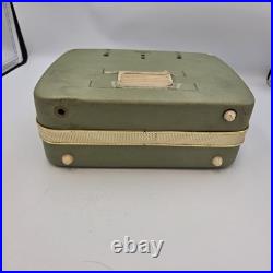 Vintage Ingelen TRV 1001 UKW Portable Tube Radio Austria Green Gold Retro