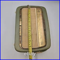 Vintage Ingelen TRV 1001 UKW Portable Tube Radio Austria Green Gold Retro