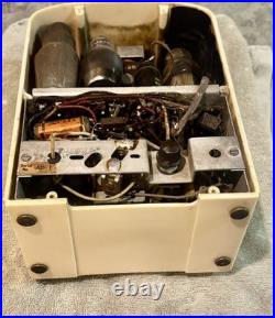 Vintage Ivory Plaskon Emerson Model 108 Miniature Tombstone Radio, Rare