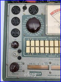 Vintage Jackson 648 Dynamic Tube Tester Radio TV Repair Case Light