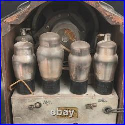 Vintage Jackson Bell Peter Pan Cathedral Tube Radio for Parts or Repair