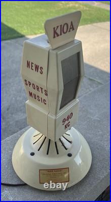 Vintage KIOA 940 KC Mike Tube Radio EX